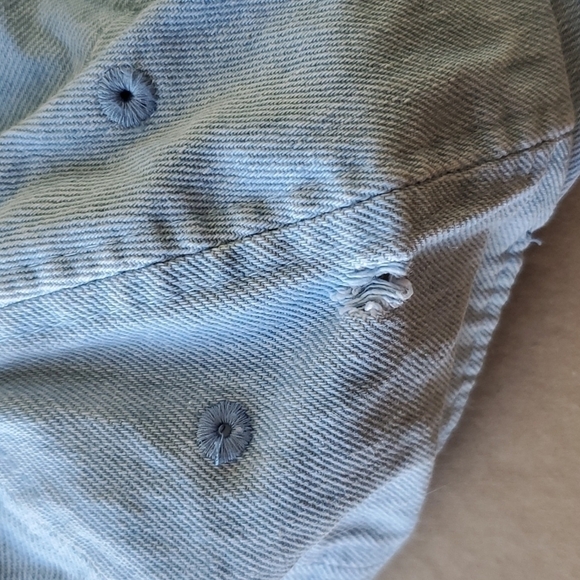 YUMS distressed lt blue denim baseball hat  Adjustable - Picture 10 of 11